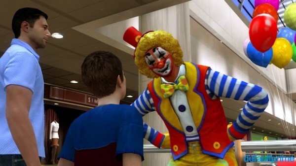 Heavy rain mall clown 600x337 The Catch Up: Heavy Rain (Some Spoilers)